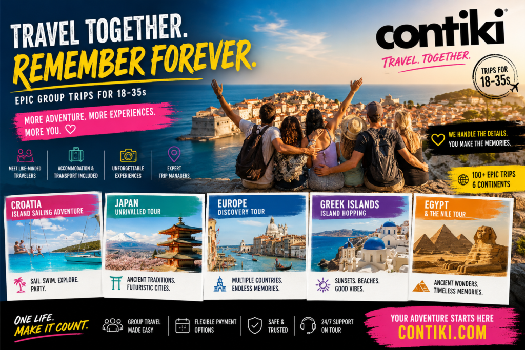 best group travel tours for 18-35s