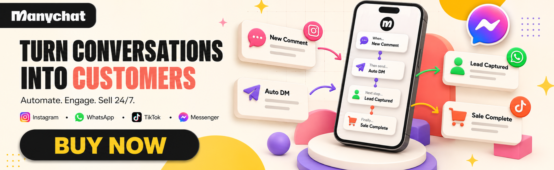 Manychat - banner - created by jai jain